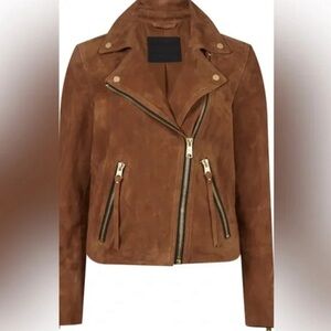All Saints Dalby Suede Biker Jacket
